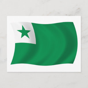 Carte postale du drapeau de l'espéranto
