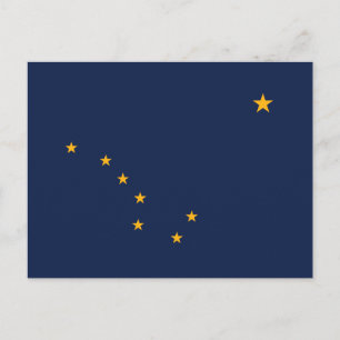 Carte postale du drapeau de l'État d'Alaska
