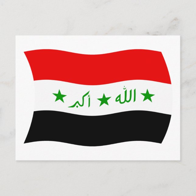 Carte postale du drapeau de l'Irak (Devant)