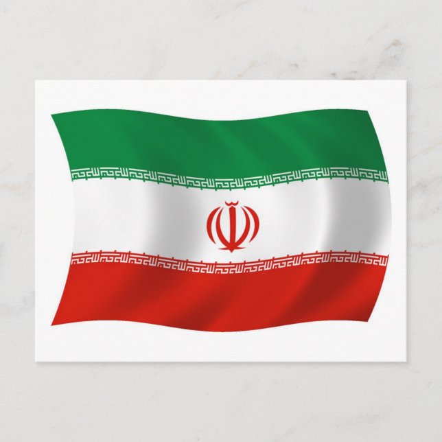 Carte postale du drapeau de l'Iran (Devant)