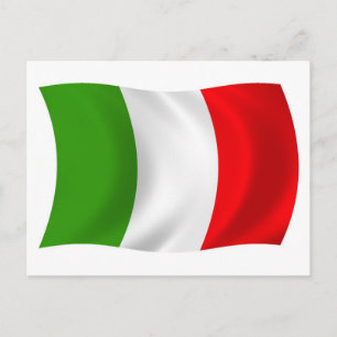 Carte postale du drapeau de l'Italie