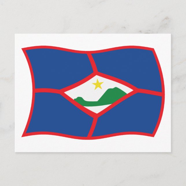 Carte postale du drapeau de Saint-Eustache (Devant)