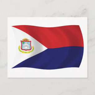 Carte postale du drapeau de Saint-Martin
