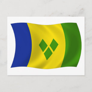 Carte postale du drapeau de Saint-Vincent Grenadin