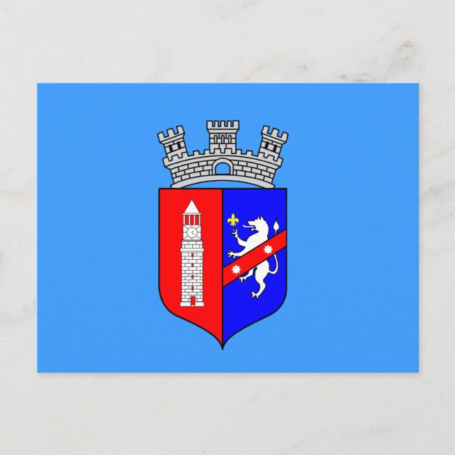 Carte postale du drapeau de Tirana, Albanie (Devant)