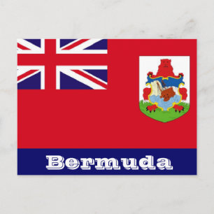 Carte postale du drapeau des Bermudes