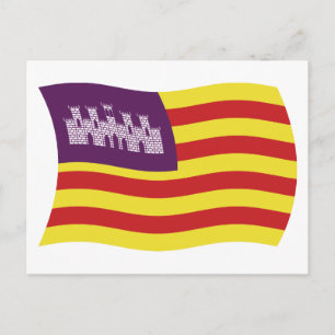 Carte postale du drapeau des îles Baléares