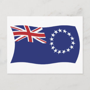 Carte postale du drapeau des îles Cook