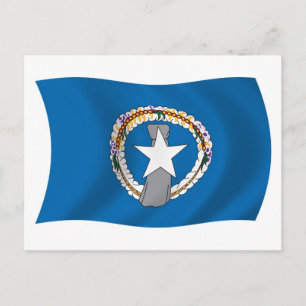 Carte postale du drapeau des Îles Mariannes du Nor