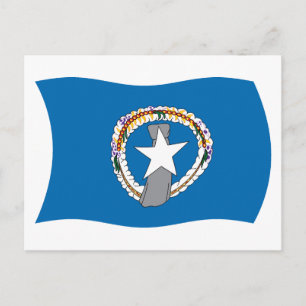Carte postale du drapeau des Îles Mariannes du Nor