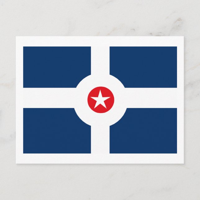 Carte postale du drapeau d'Indianapolis (Devant)