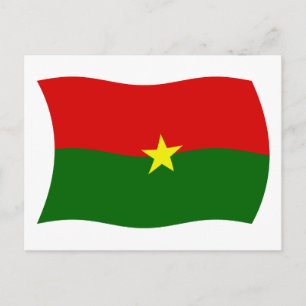 Carte postale du drapeau du Burkina Faso