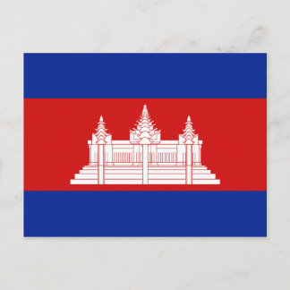 Carte postale du drapeau du Cambodge