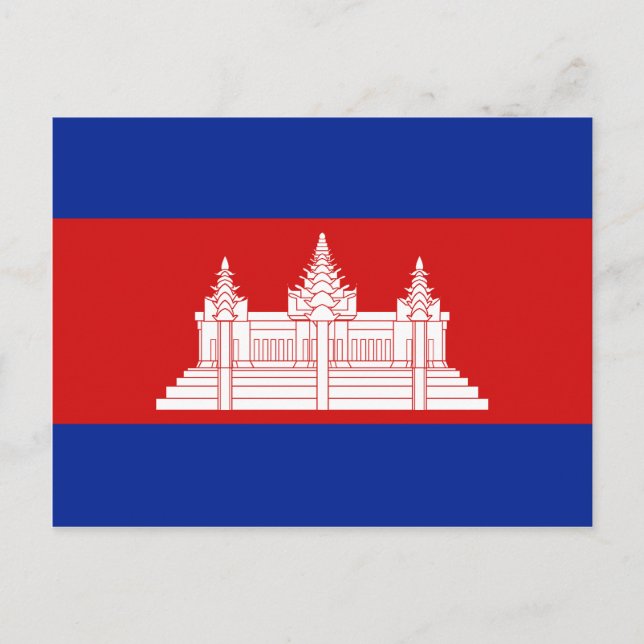Carte postale du drapeau du Cambodge (Devant)