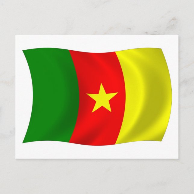 Carte postale du drapeau du Cameroun (Devant)
