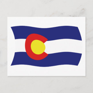 Carte postale du drapeau du Colorado