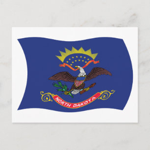 Carte postale du drapeau du Dakota du Nord