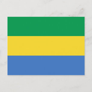 Carte postale du drapeau du Gabon