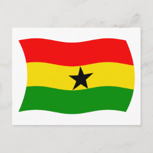 Carte postale du drapeau du Ghana