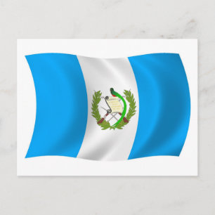 Carte postale du drapeau du Guatemala
