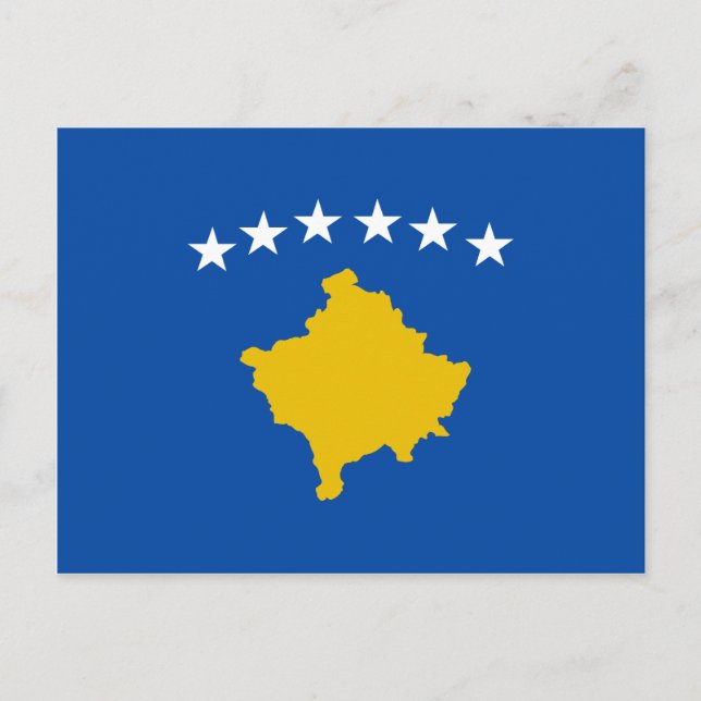 Carte postale du drapeau du Kosovo (Devant)