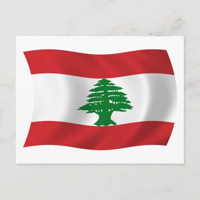 Carte postale du drapeau du Liban (Devant)