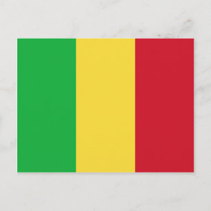Carte postale du drapeau du Mali