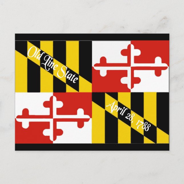 Carte postale du drapeau du Maryland (Devant)