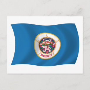 Carte postale du drapeau du Minnesota