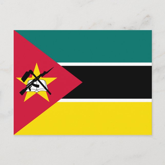 Carte postale du drapeau du Mozambique (Devant)