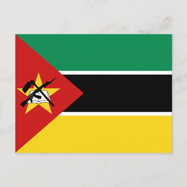 Carte postale du drapeau du Mozambique (Devant)