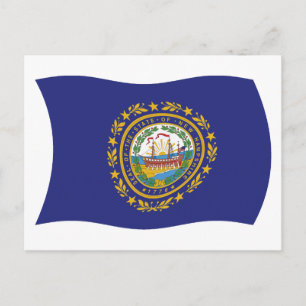 Carte postale du drapeau du New Hampshire
