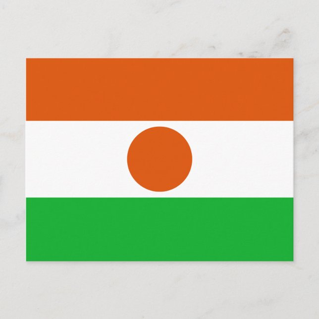 Carte postale du drapeau du Niger (Devant)