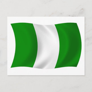 Carte postale du drapeau du Nigéria