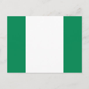 Carte postale du drapeau du Nigeria (nigérian)