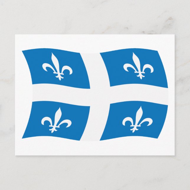Carte postale du drapeau du Québec (Devant)