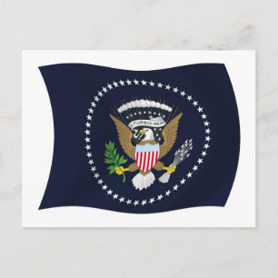 Carte postale du drapeau du sceau présidentiel des