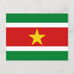 Carte postale du drapeau du Suriname