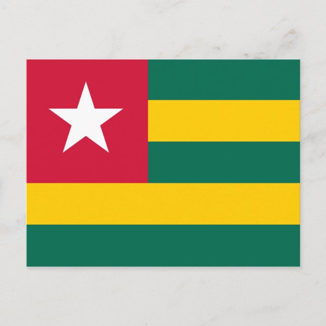 Carte postale du drapeau du Togo (Devant)