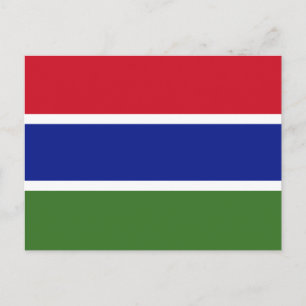 Carte postale du drapeau gambien