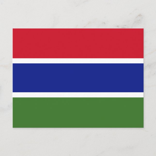 Carte postale du drapeau gambien (Devant)