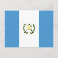 Carte postale du drapeau guatémaltèque