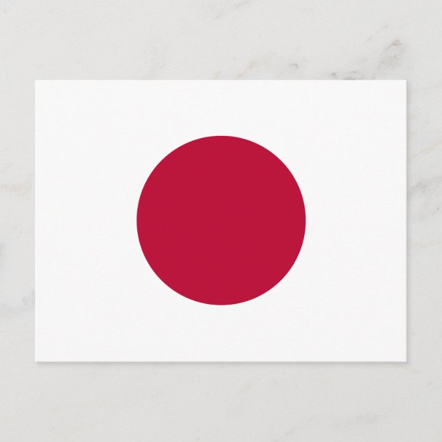 Carte postale du drapeau japonais (Devant)
