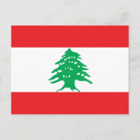 Carte postale du drapeau libanais