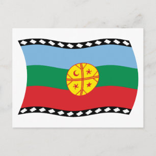 Carte postale du drapeau mapuche