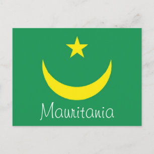 Carte postale du drapeau mauritanien