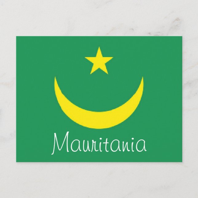 Carte postale du drapeau mauritanien (Devant)
