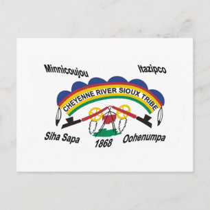 Carte postale du drapeau sioux de Cheyenne River