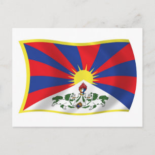 Carte postale du drapeau tibétain