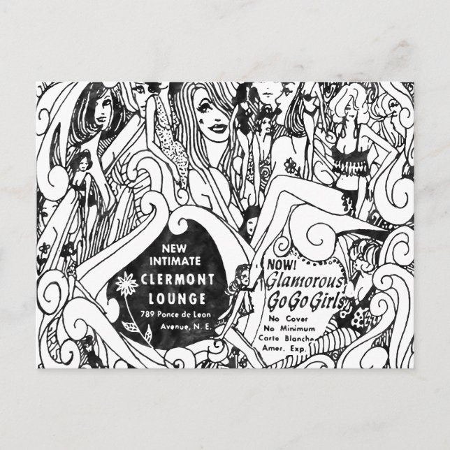 Carte postale du fameux salon Clairmont (Devant)